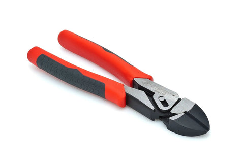 8 Inch Diagonal Cutting Pliers With Compound Action For Reduced Effort, Dual Material Handles, Heavy Duty Chrome-Vanadium Steel