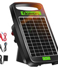 Go To Solar Fence Charger Energizer With 0.11J Output 5 Mile Range 24 Seven Protection Portable Solar Powered Electric Fence Kit