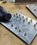 Heavy Duty Pneumatic Rivet Nut Gun With Quick Change Nose Piece for 1/4-20, 5/16-18, and 3/8-16 Nuts on metal sheet