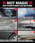 Image showing various car damages like deep scratches, cracking paint, sun damage, missing paint, accident damage, and exposed metal.