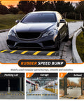 Car crossing 6 Ft Rubber Speed Bumps 2 Pack Heavy Duty Driveway Ramp For Gravel Road And Parking Lot Asphalt Protect Cables