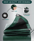 Beefy Heavy Duty Tarps 16mil Waterproof Poly Tarpaulin With Durable Grommets UV Resistant, showcasing texture and features.