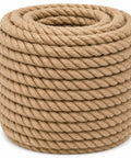 Heavy Duty 1 Inch Manila Jute Rope 100 Feet Natural Thick Hemp Rope For Crafts Nautical Decor Railings Hammocks And Outdoor Projects All Weather Ready 1080 Lbs Breaking Strength, coiled bundle.