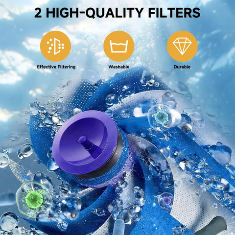 Long Lasting 8000mAh 21.6V Li Ion Battery Replacement for Dyson V6 Cordless Vacuum Cleaners with high-quality filters underwater