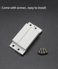 Plug And Play Magnetic Reed Switch NC NO COM Surface Mount Door Window Sensor With Cover For Home Security And Burglar Alarm Systems 5 Pack Durable ABS Housing High Temperature Resistant Reed Switch, white surface mount with screws