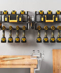 Power Tool Organizer Wall Mount For Garage Storage, Heavy Duty Drill Holder And Tool Rack For Handheld And Power Tools on wall