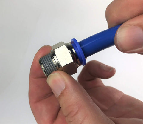 All-In-One 1/2-Inch OD And 3/8-Inch ID Nylon Air Tubing 100-Foot Push To Connect Piping Kit With Tube Cutter, Outlet Blocks, Manifold, Ball Valves, And 1/4-Inch NP Fittings For DIY Pneumatic System