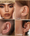 Gold Blade Wings V Shape Septum Ring 16G 1.2mm Stainless Steel Nose Hoop 8mm Daith Helix Tragus Rook Conch Cartilage Earring usage