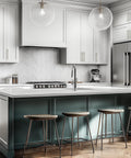Brushed Nickel Cabinet Handles 5 Inch Hole Spacing Stainless Steel Drawer Pulls For Cabinets in modern kitchen setting