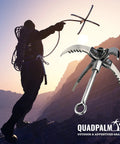 Foldable Stainless Steel Grappling Hook With Four Folding Claws Beefy Heavy Duty Outdoor Gear For Camping And Hiking Ideal For Tree Rock And Mountain Climbing And Survival.