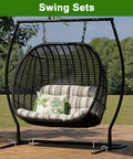 Swing set secured with Tough As Nails Heavy Duty 12 Inch J Hook Rebar Stakes, 6 Pack, 5/16 Inch Galvanized Ground Anchors