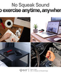 Adjustable Hand Grip Strengthener With Wide Handles, 29 To 99 Lb Resistance, shown in various settings like desk and car.