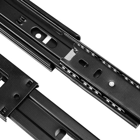 Four Pairs Of 8 Inch Beefy Heavy Duty Metal Ball Bearing Side Mount Drawer Slides Quiet Black Glide With Rubber Brake