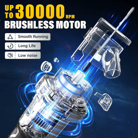 Cordless Drywall Cut Out Tool For 20V Batteries, No Fuss Rotary Spiral Saw with brushless motor up to 30000 RPM