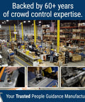 Pro Grade Stanchions 2-Pack With Retracta-Belt Prime manufacturing facility showcasing assembly and quality control process.