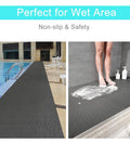 No Slip Drainage Floor Mat 3 X 16.5 Ft For Wet Areas Heavy Duty PVC Mesh Bathroom Pool Kitchen Mat 0.2 Inch Thick UV Resistant