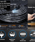 HD 1920P Endoscope Camera With Light And 9 Adjustable LEDs 33ft SemiRigid Dual Lens Borescope IP67 waterproof cable display