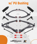 12 Piece Front Suspension Control Arm Kit With Polyurethane Bushings for Chevy Silverado 1500 GMC Sierra 1500 component details