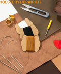Upholstery Repair Kit With Bonded Waxed Round Thread, Pro Grade Heavy Duty Sewing Needles, Leather Sewing Set For Hand Stitching