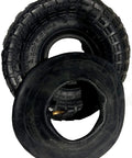 Heavy Duty Tire And Inner Tube Set For 4.10/3.50-4 Tires Fits 3.00-4 On 10 Inch Wheels With 4 Inch Rim Kit front view