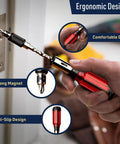 9.75 Inch Yankee Screwdriver Hand Drill Pin Vise With 7 Double Sided Bits Rotating Barrel Hex Chuck And 3 Position Lock