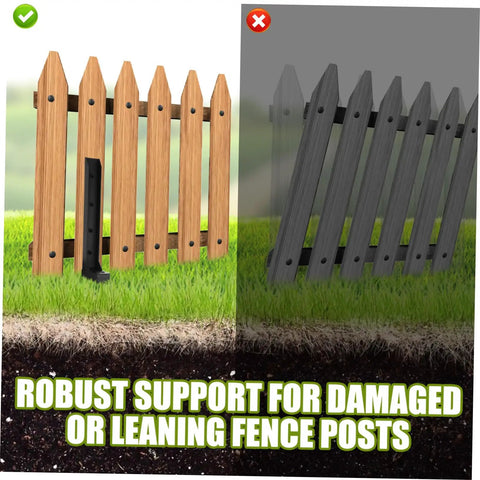Two Pack Heavy Duty Fence Post Repair Stakes Versatile Ground Anchors for Wood Metal or Vinyl Fence Posts Quick Fix for Tilted