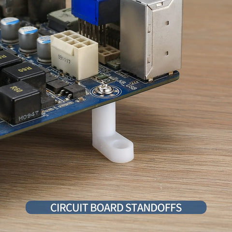 Arcade Console PCB Mounting Feet With Screws White L Shaped Plastic Standoffs For Game Console Motherboard installation