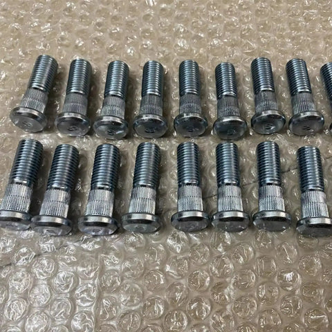 Premium 48mm Knurl M12x1.5 Lug Wheel Studs Kit For Honda Civic Acura CL Accord 1998-2021 Durable Car Bolts Upgrade Your Ride With Super Tight Fit and Reliable Performance Today. Set of steel wheel studs on bubble wrap