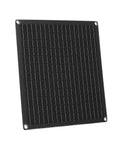 Go-To 20W 12V Solar Panel Battery Charger And Trickle Maintainer with ETFE film, black rectangular design, front view