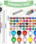 Awesome DIY Fairy Wand Garden Stakes Kit Includes 230pcs Colorful Beads And Complete Parts to view product size measurements and components.