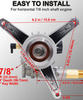 Beefy 3400 PSI Replacement Pressure Washer Pump With 2.5 GPM And 7/8 Inch Shaft, rear intake and outlet shown in diagram