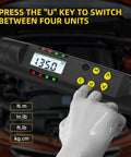 Half Inch Drive Digital Torque Wrench With Preset Memory And Data Storage Pro Grade Performance 12.5 To 250.8 FtLb And 17 To 340 Nm