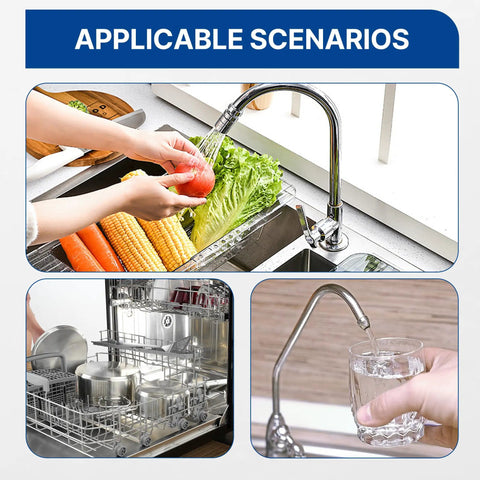 Versatile Dishwasher Drain Hose Adapter Kit With 1/4 Inch Quick Connect Fitting And 7/8 Inch Fitting For Dishwashers No Drilling Required Easy DIY Install Includes Push In Fitting Barb Coupler And Stainless Steel Clamps Fits 1/2 To 7/8 Inch Hoses applicable usage scenarios in kitchen setups, including sink and dishwasher connection