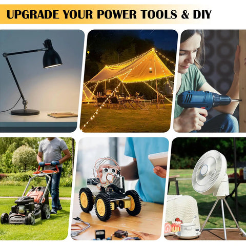 Various applications for the 20V To 12V DC Step Down Converter Kit For 18V And 20V Batteries To Power Wheels And DIY Projects.