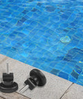 Upgrade Your Pool Game With Heavy Duty Brass Pool Pump Lid Knob And Nut Replacement Set For Hayward Super-Pump SPX1600PN Models Featuring Secure Grip Handle Kits Perfect For Easy Commercial Maintenance. Black brass pool pump lid knob and nut replacement set beside a pool