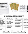 Upgrade ID Card Printer Game With This Complete Maintenance Kit Featuring Four Printhead Cleaning Pens Ten Adhesive Scrub Cards And Fifty Premium Wipes To Tackle Greasy Buildup Without Breaking A Sweat. Image displaying cleaning wipes and pens.