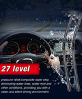 Top Shelf Three Piece Windshield Wiper Blade Set With 20 And 12 Inch Sizes For Ford Escape Models Built 2008 To 2012, shown in use with water spray.