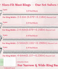 Invisible Ring Size Adjusters For Loose Rings, 12 Pack Clear Ring Guards, various sizes for ring widths up to 6mm