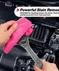 Using Ultra Absorbent Microfiber Cleaning Cloths 100 Pack 12x12 Inches All Purpose Towels for car engine cleaning