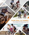 Cyclists on varied terrains using Six Sizes Half One Three Five Ten Fifteen Mm Carbon Fiber Headset Spacers Matte Finish.