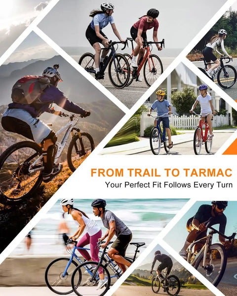 Cyclists on varied terrains using Six Sizes Half One Three Five Ten Fifteen Mm Carbon Fiber Headset Spacers Matte Finish.
