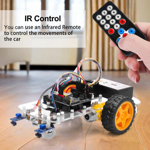 2WD Arduino Robotic Car Starter Kit For Beginners And Adults Hands On Smart Educational Robotics Set with IR remote control