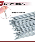 36 Pack 13G Bicycle Spokes 291mm Silver Galvanized Carbon Steel Set For Wheel Build And Repairs, 2.2mm Diameter, 4.5mm Elbow