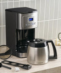 12 Cup Programmable Coffee Maker With PerfecTemp Thermal Carafe, Brew Strength Control, 1 To 4 Cup Setting, Stainless Steel Silver Finish