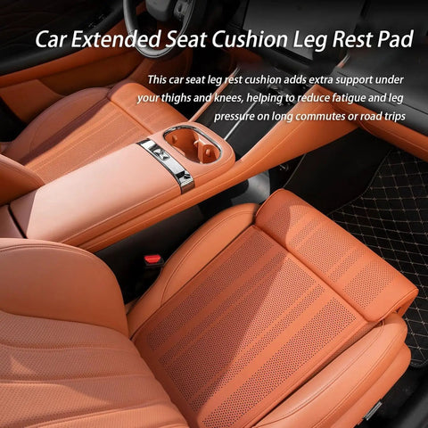 Ultra Comfy Memory Foam Car Seat Extender Cushion Custom Fit For Mini John Cooper Works Electric Models 2025 And 2026 in a car interior.