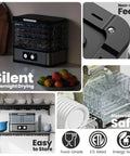 No Sweat Compact Food Dehydrator For Crafting Homemade Beef Jerky Crispy Banana Chips Dried Oregano Leaves And Handcrafted Puppy Bites with non-slip feet and easy storage.