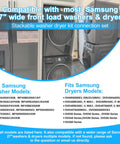 Space Saving Stacking Kit For 27 Inch Front Load Washers And Dryers Compatible With Most Units Includes SKK-8K And SKK-7A Brackets