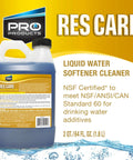 Res Care Liquid Water Softener Cleaner For Hard Water Systems Unscented 64 Oz Removes Iron, Manganese, Silt And Scale Build Up