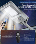 Beast 1000W Solar Street Light Outdoor Flood Light 80000 Lumens Dusk To Dawn With Motion Sensor and remote control shown