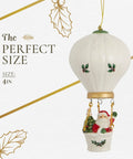 Hot Air Balloon Christmas Ornament For A Cozy Festive Vibe Durable Holiday Decor featuring Santa in a 4-inch multicolored design.